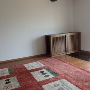 福山市神村町K様邸(呼び込む窓のギャッベのある玄関)