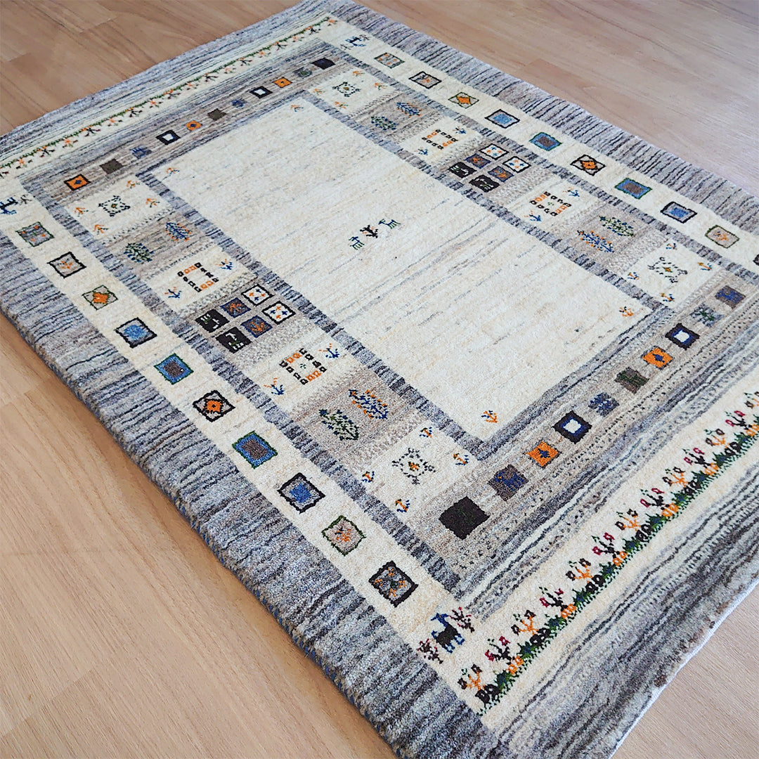 ギャッベ イラン産<br>玄関マットサイズ 120×80