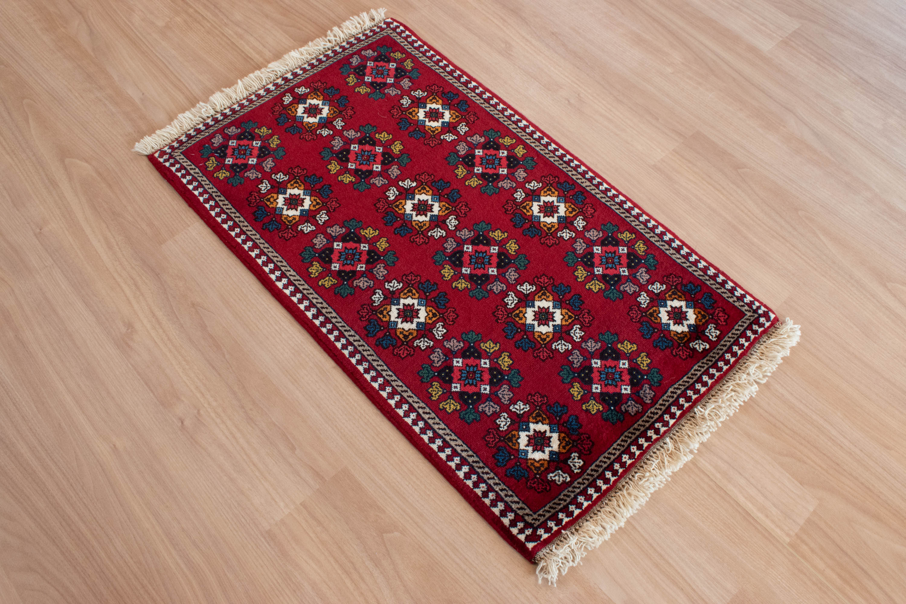トライバルラグ イラン産 ヤラメ<br> 玄関マットサイズ 99×60