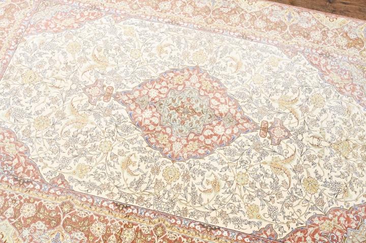 ペルシャ絨毯 イラン クム産【Kabiri工房】<br>玄関マットサイズ 151✕99