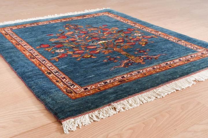 ギャッベ イラン産<br>玄関サイズ 96✕89<br>【商品番号: 11636】