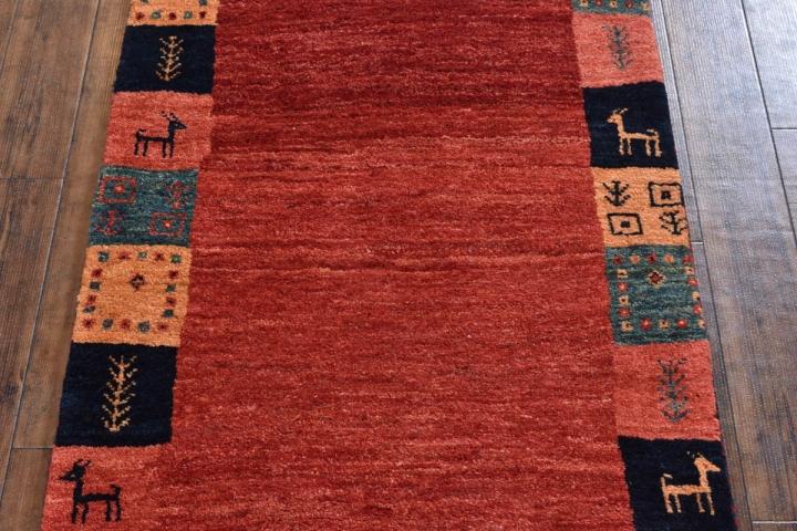 ギャッベ イラン産 <br>ロングサイズ 194×73<br>【商品番号: 11190】
