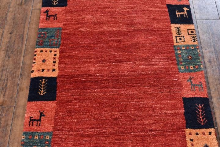 ギャッベ イラン産 <br>ロングサイズ 194×73<br>【商品番号: 11190】