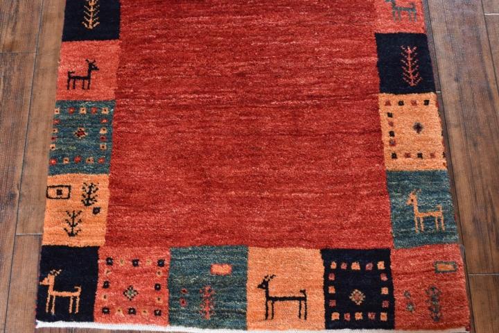 ギャッベ イラン産 <br>ロングサイズ 194×73<br>【商品番号: 11190】