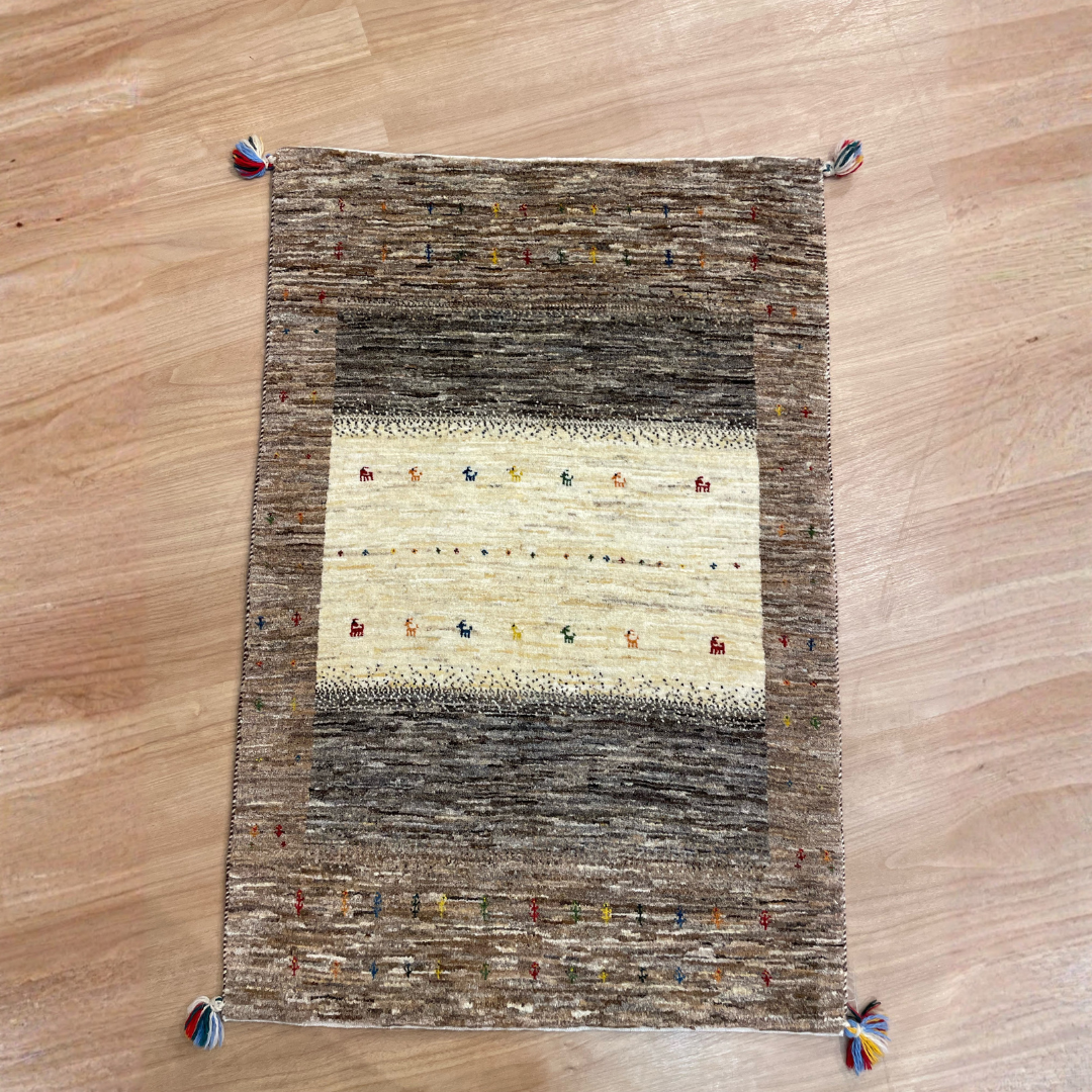 ギャッベ イラン産<br>玄関マットサイズ 118×79