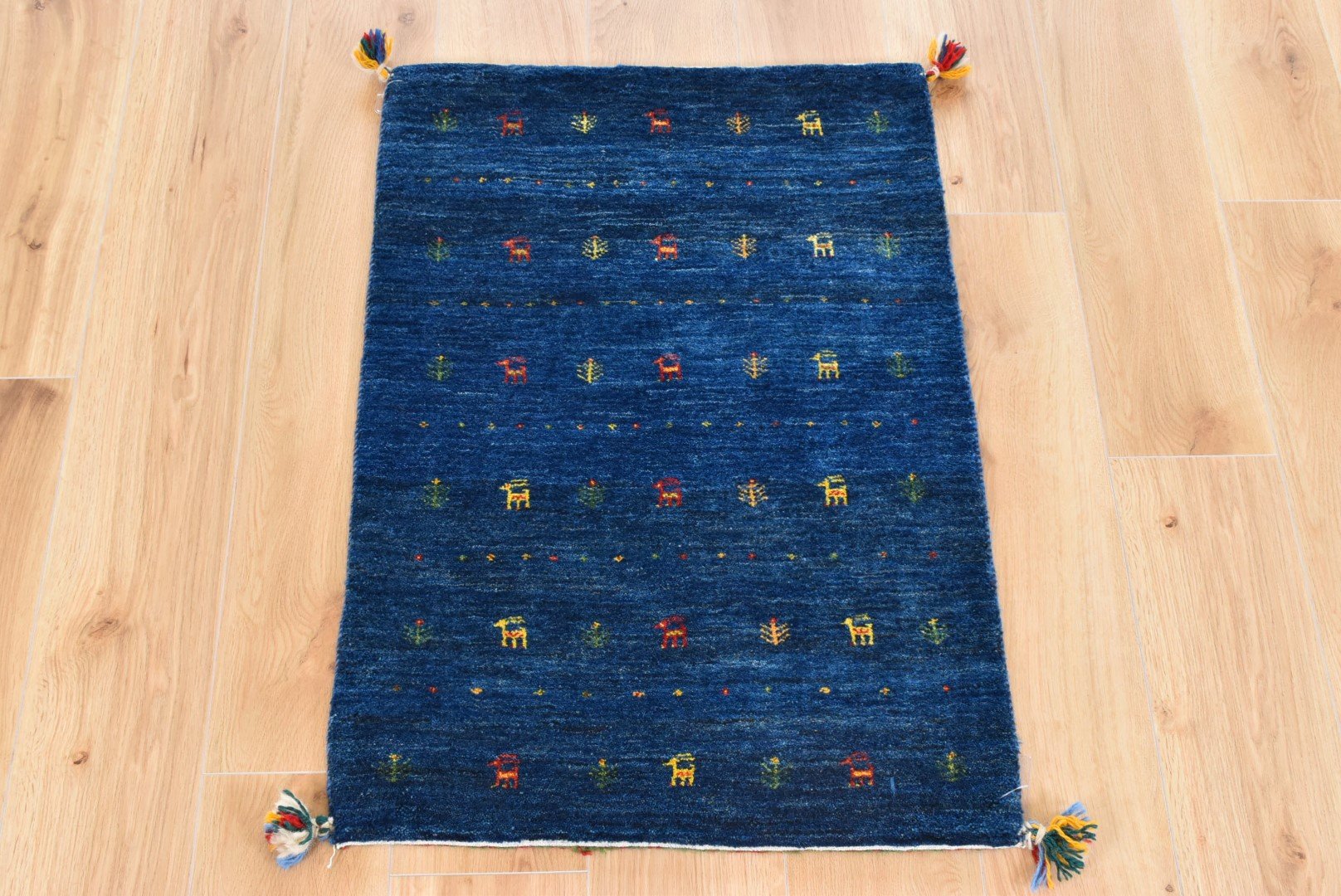 ギャッベ イラン産 <br>玄関マットサイズ 92✕64