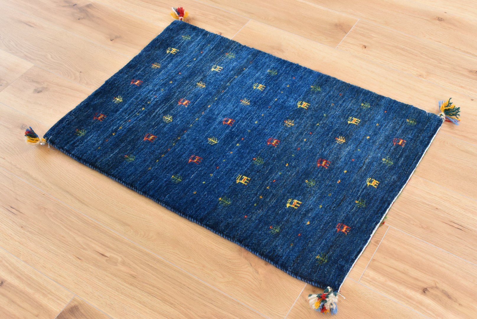 ギャッベ イラン産 <br>玄関マットサイズ 92✕64