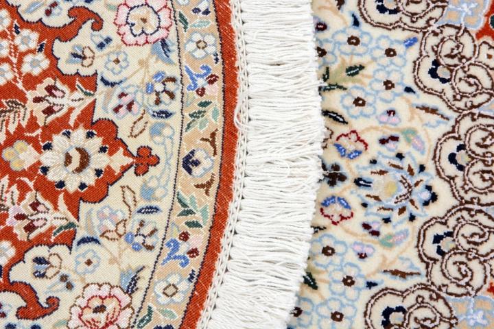 ペルシャ絨毯 イラン ナイン産<br>玄関マットサイズ 141✕90