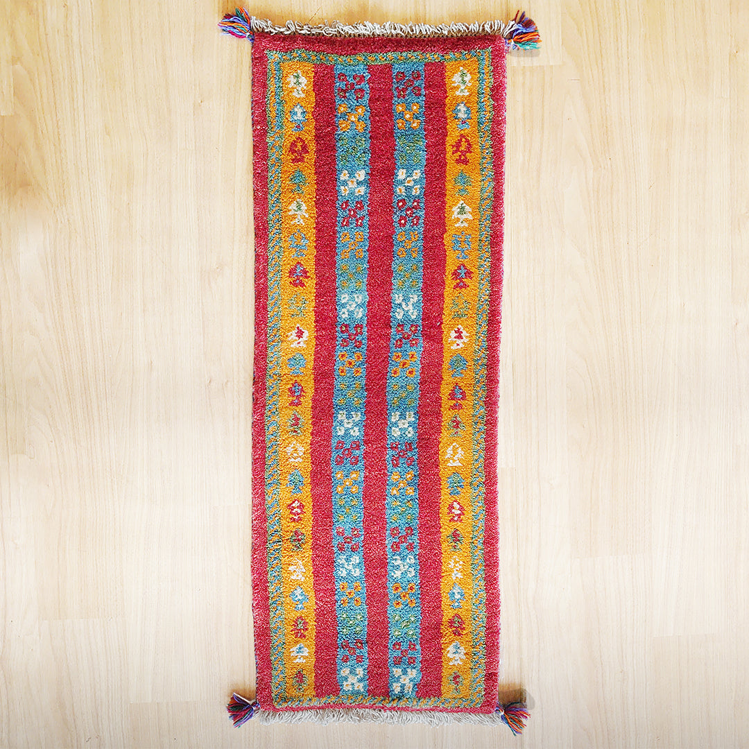 ギャッベ イラン産 <br>ロングサイズ 116×42
