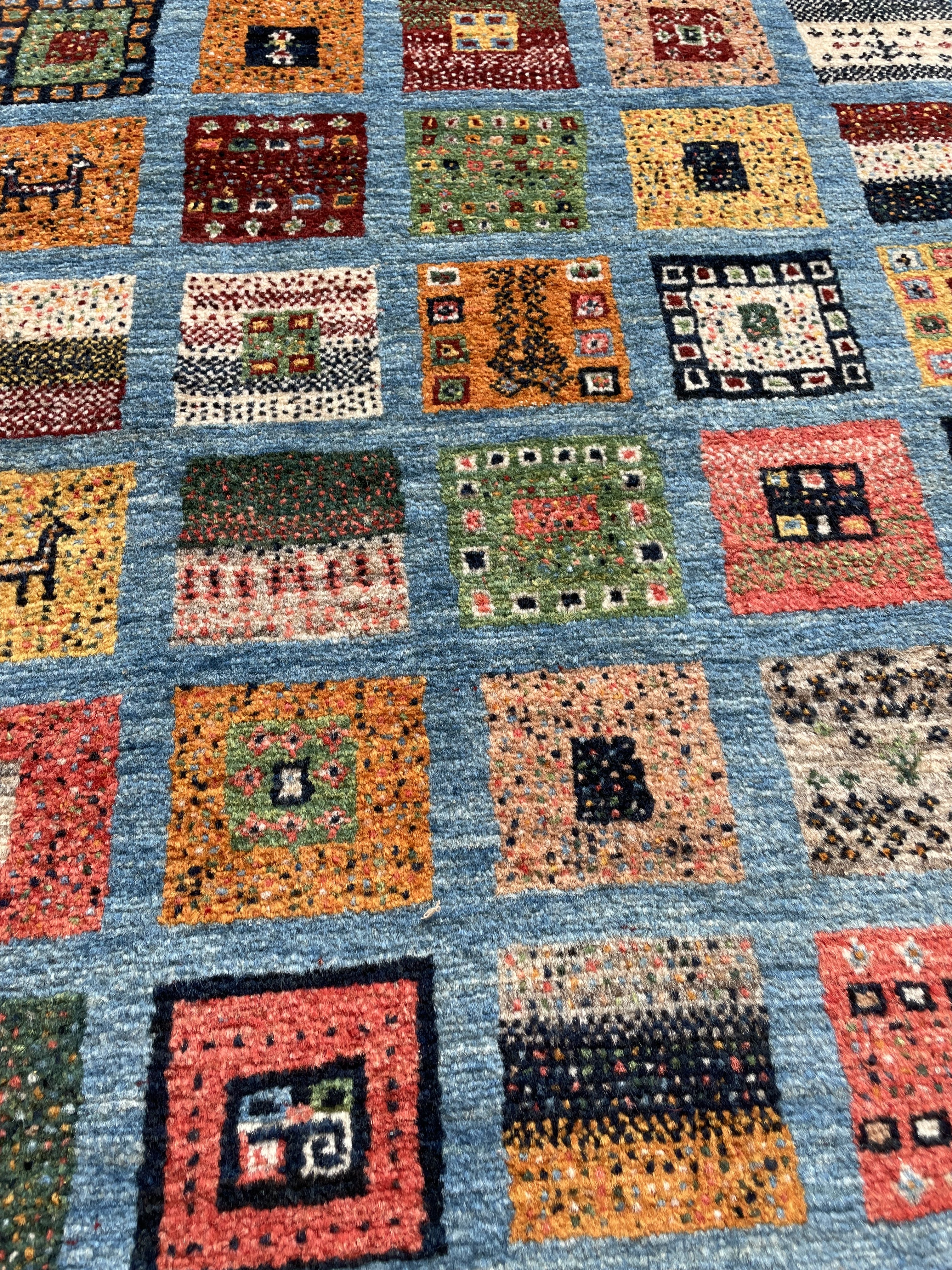 ギャッベ イラン産<br>玄関マットサイズ 118×82