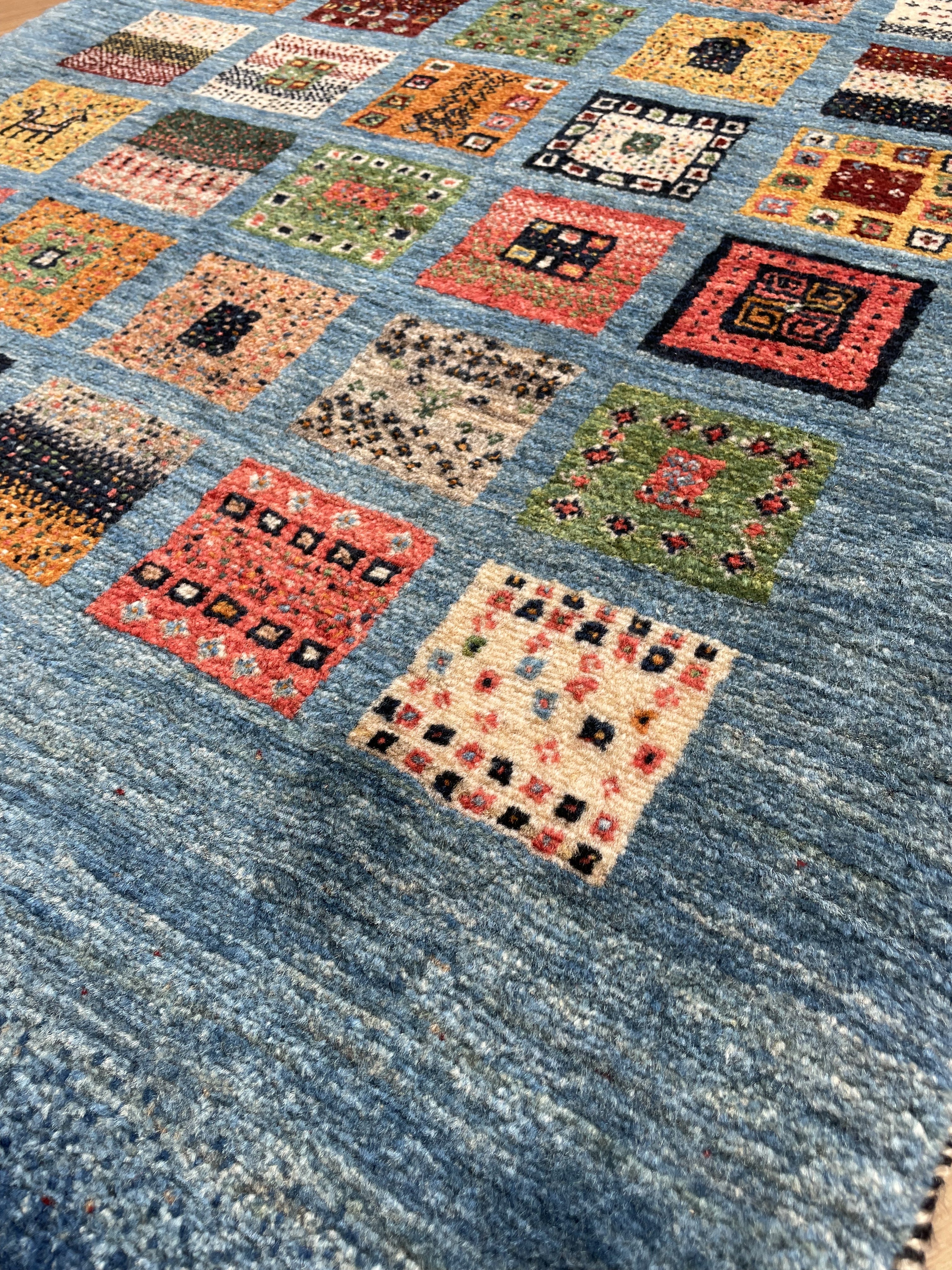 ギャッベ イラン産<br>玄関マットサイズ 118×82