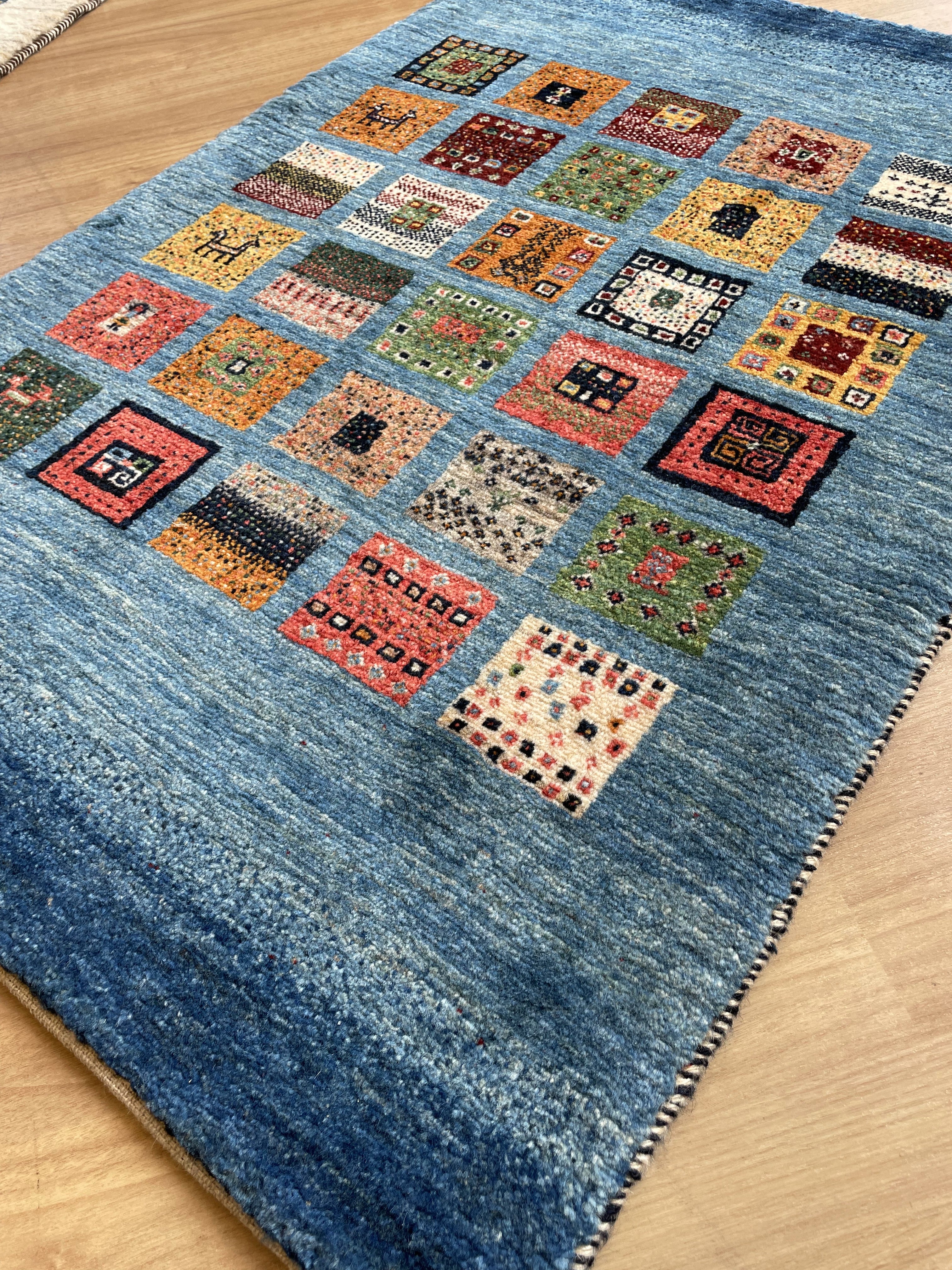 ギャッベ イラン産<br>玄関マットサイズ 118×82