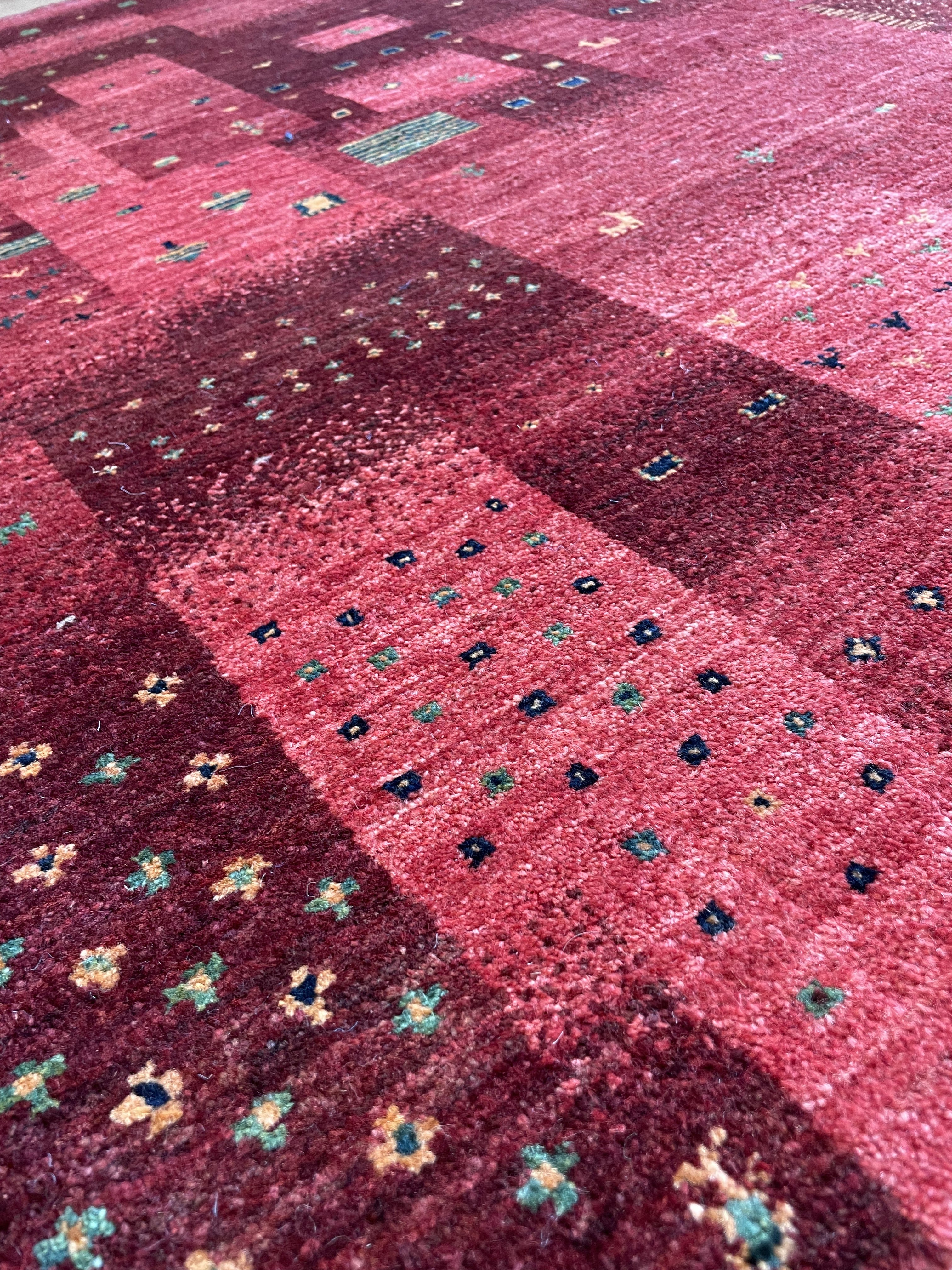 ギャッベ イラン産<br>玄関マットサイズ 132×88