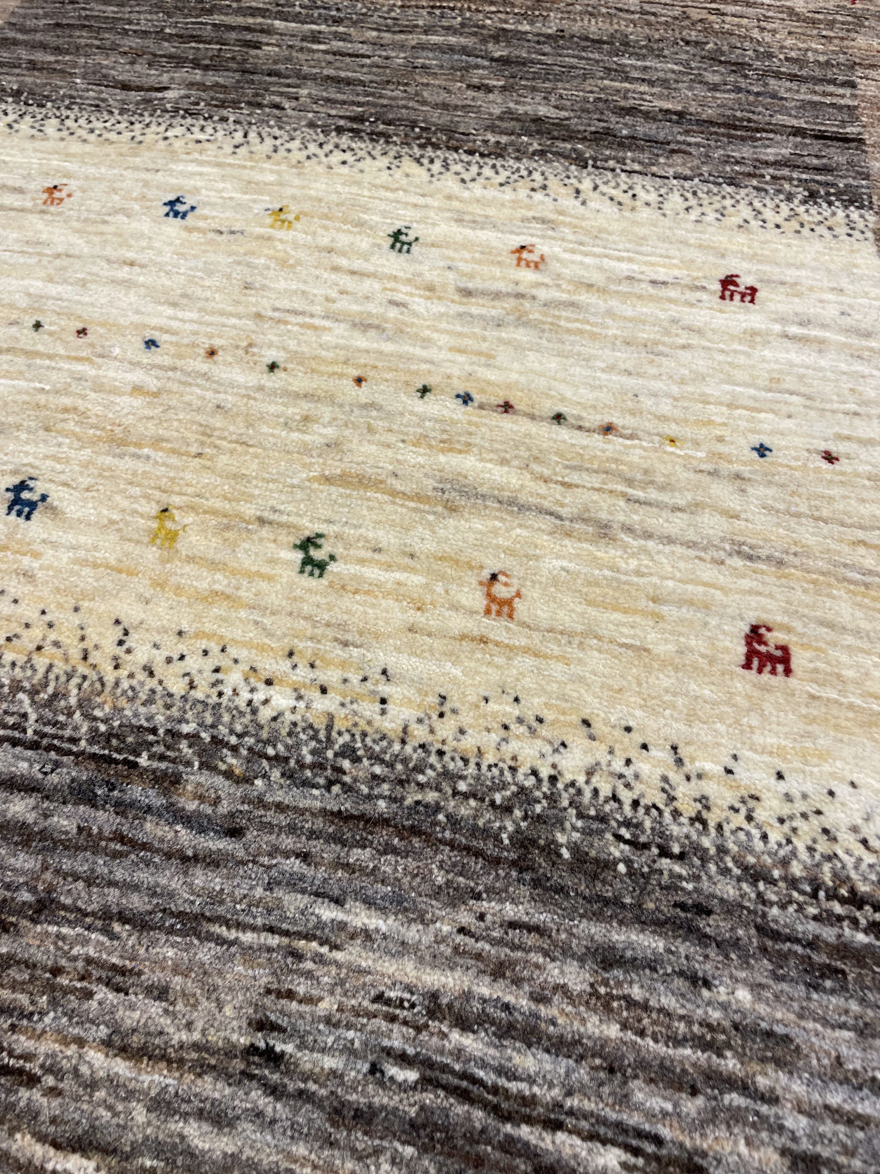 ギャッベ イラン産<br>玄関マットサイズ 118×79