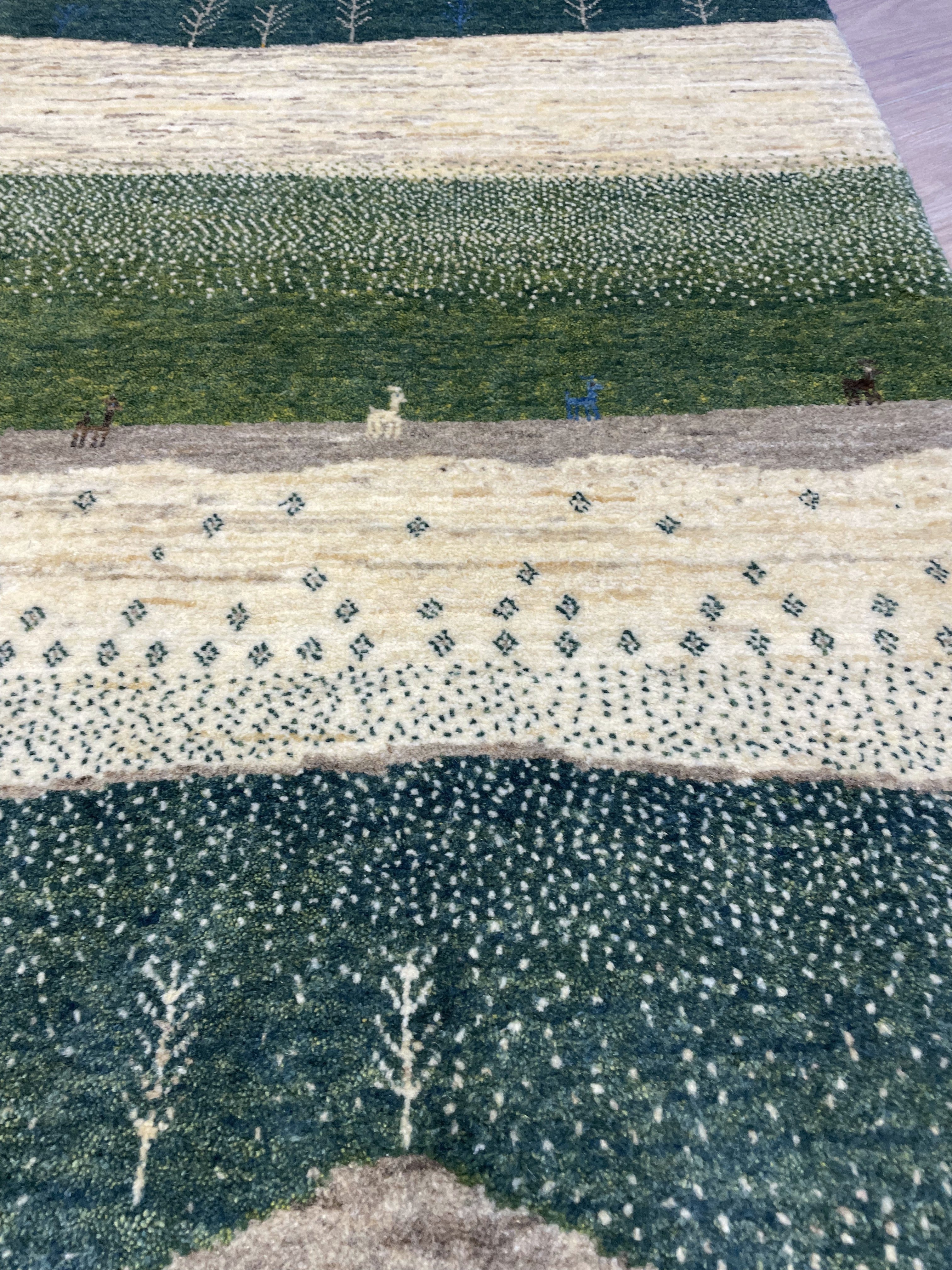 ギャッベ イラン産 <br>ロングサイズ256×75