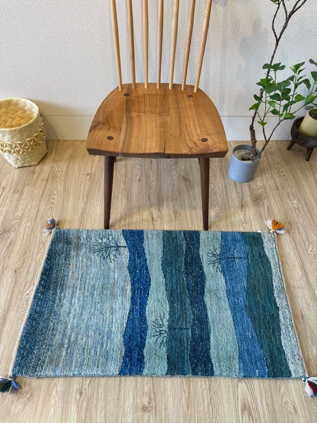 ギャッベ イラン産<br>玄関マットサイズ 93✕55