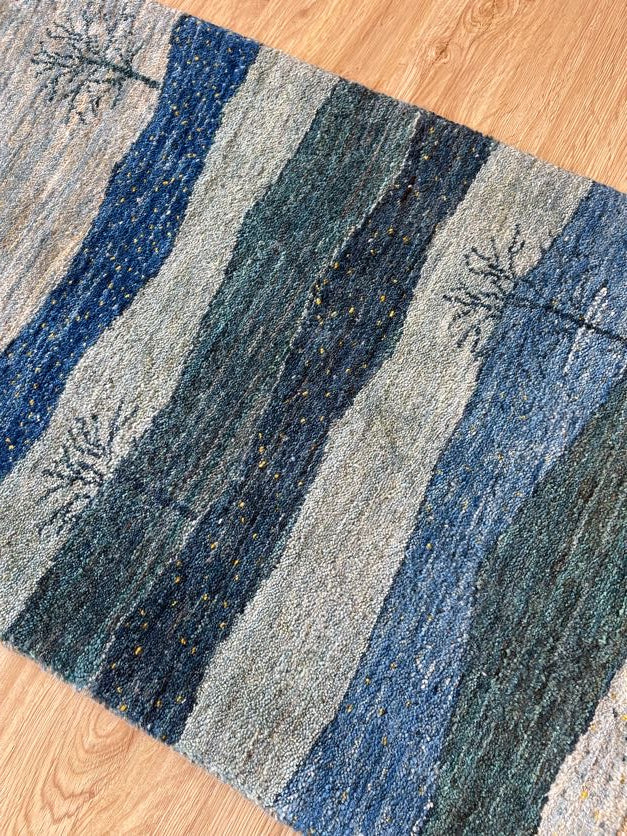 ギャッベ イラン産<br>玄関マットサイズ 93✕55