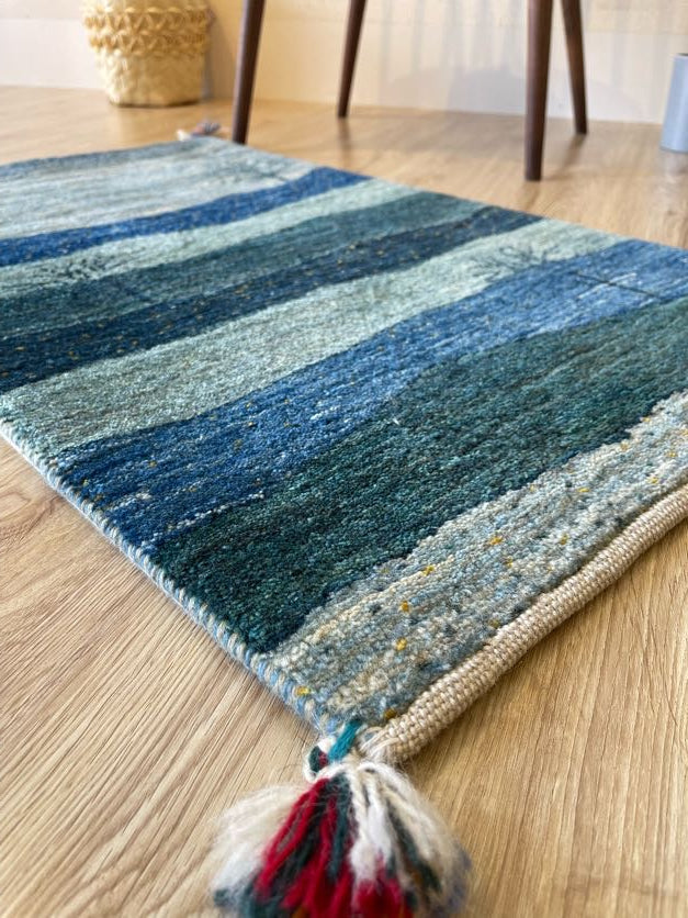 ギャッベ イラン産<br>玄関マットサイズ 93✕55