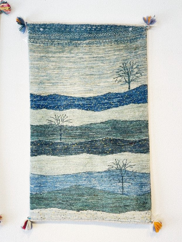 ギャッベ イラン産<br>玄関マットサイズ 93✕55