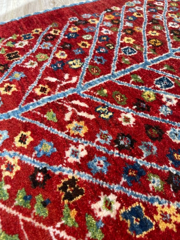ギャッベ イラン産<br>玄関マットサイズ 104✕61