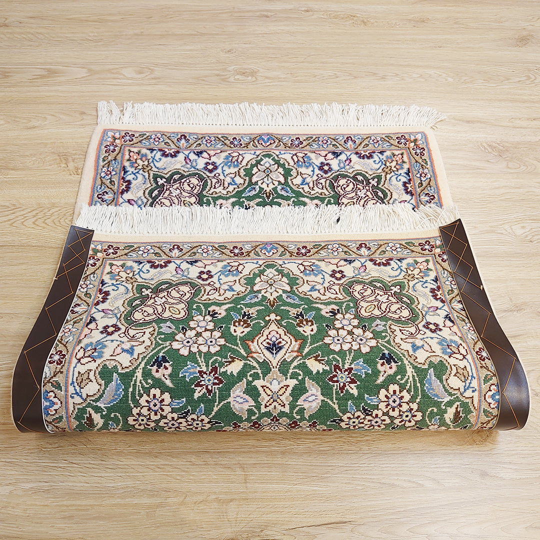 ペルシャ絨毯 イラン ナイン産<br>玄関マットサイズ 90×60