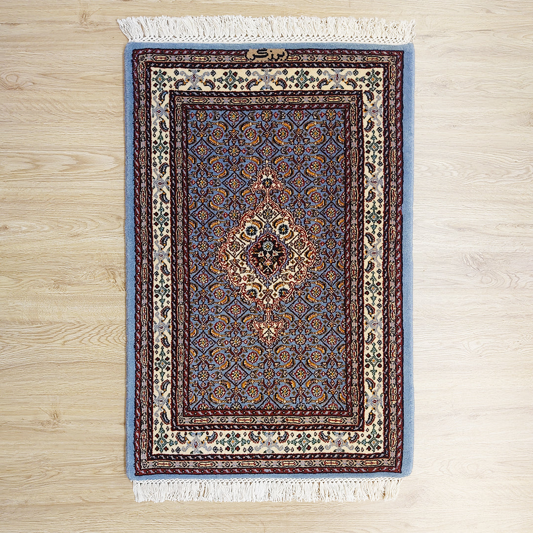 ペルシャ絨毯 イラン ムード産<br>玄関マットサイズ 88×60
