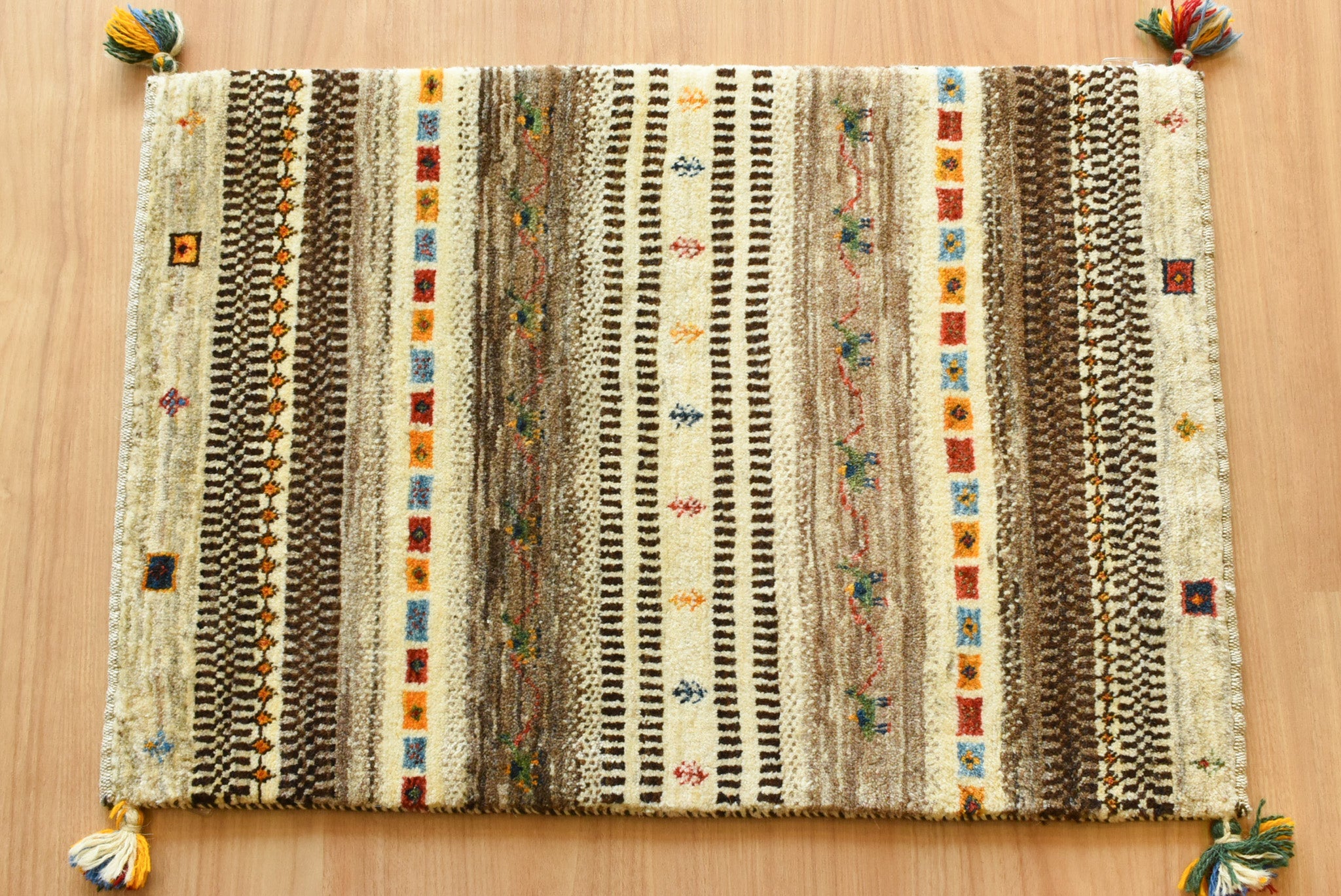 ギャッベ イラン産<br>玄関マットサイズ 62×89