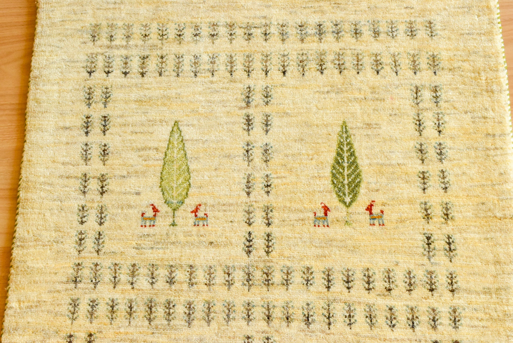 ギャッベ イラン産 <br>玄関マットサイズ<br>サイズ:約80×118<br>【商品番号:7314】