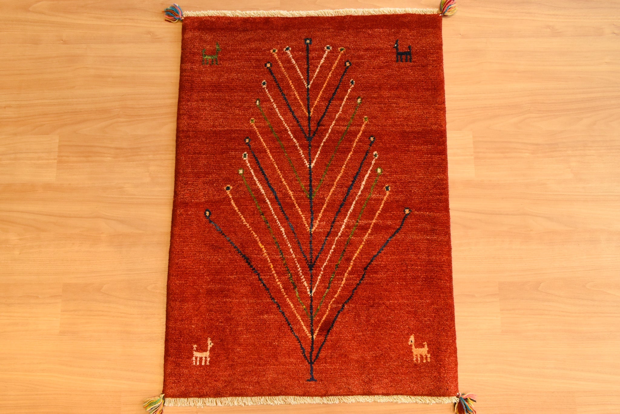 ギャッベ イラン産<br>玄関マットサイズ 81×115