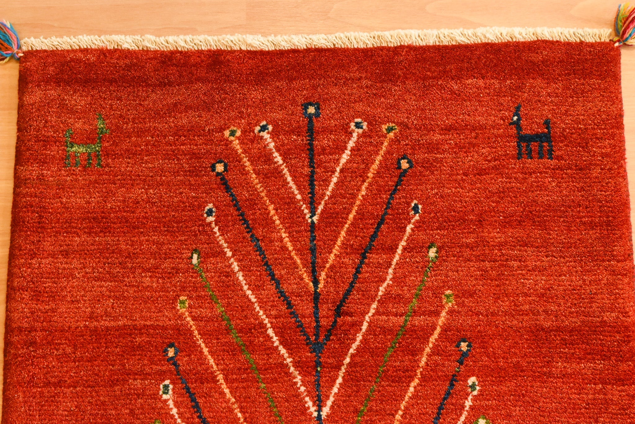 ギャッベ イラン産<br>玄関マットサイズ 81×115