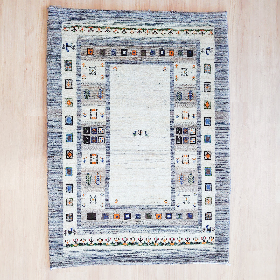 ギャッベ イラン産<br>玄関マットサイズ 120×80