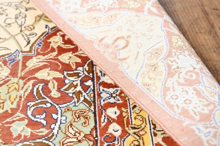 ペルシャ絨毯 イラン クム産【Kabiri工房】玄関マットサイズ 151✕99