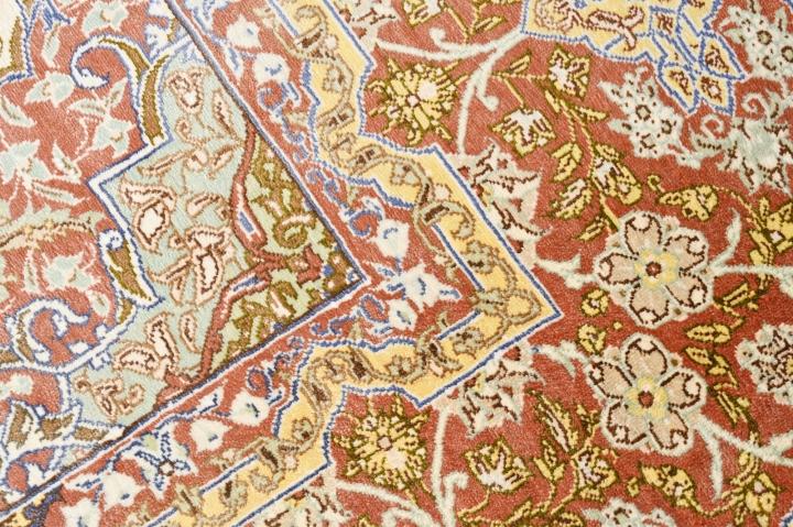 ペルシャ絨毯 イラン クム産【Kabiri工房】玄関マットサイズ 151✕99