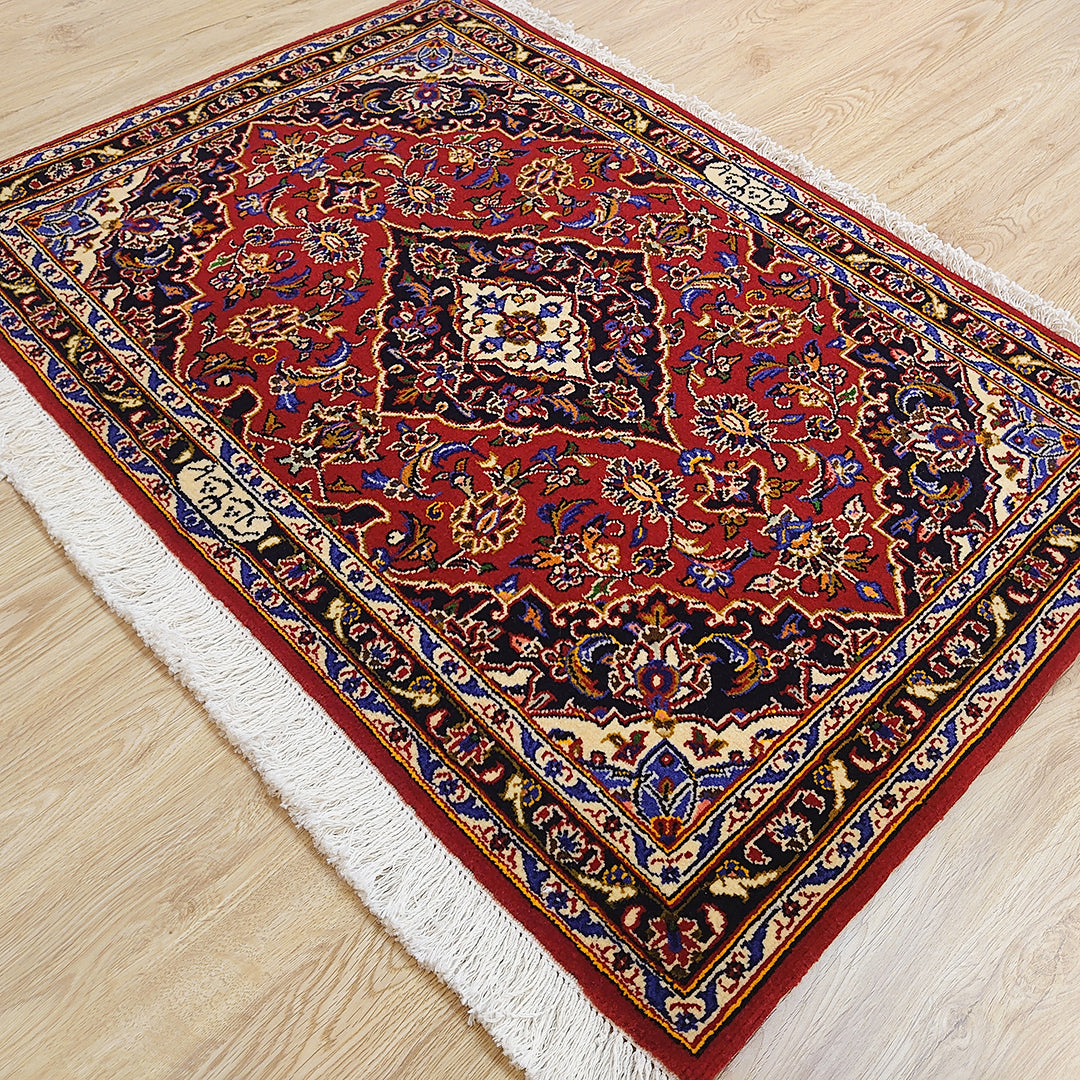 ペルシャ絨毯 イラン カシャーン産<br>玄関マットサイズ 102×71