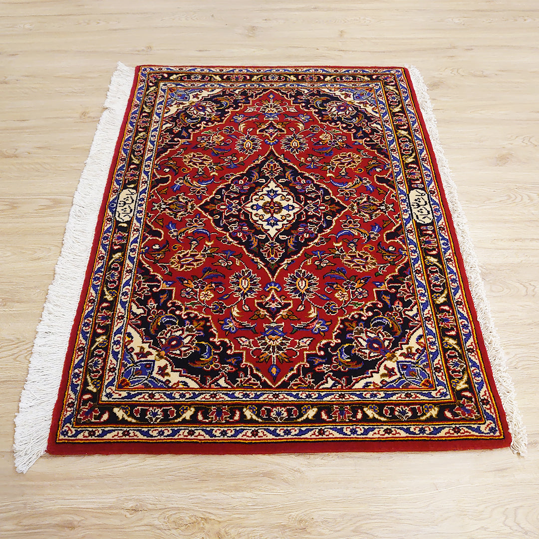 ペルシャ絨毯<br>イラン カシャーン産<br>玄関マットサイズ 102×71