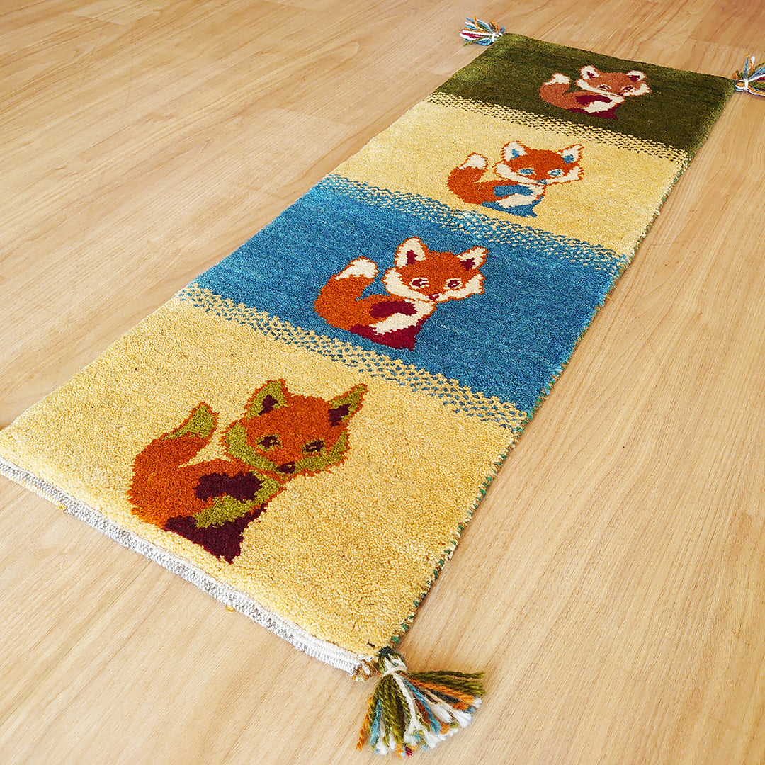 ギャッベ　イラン産 <br>ロングサイズ 115×40