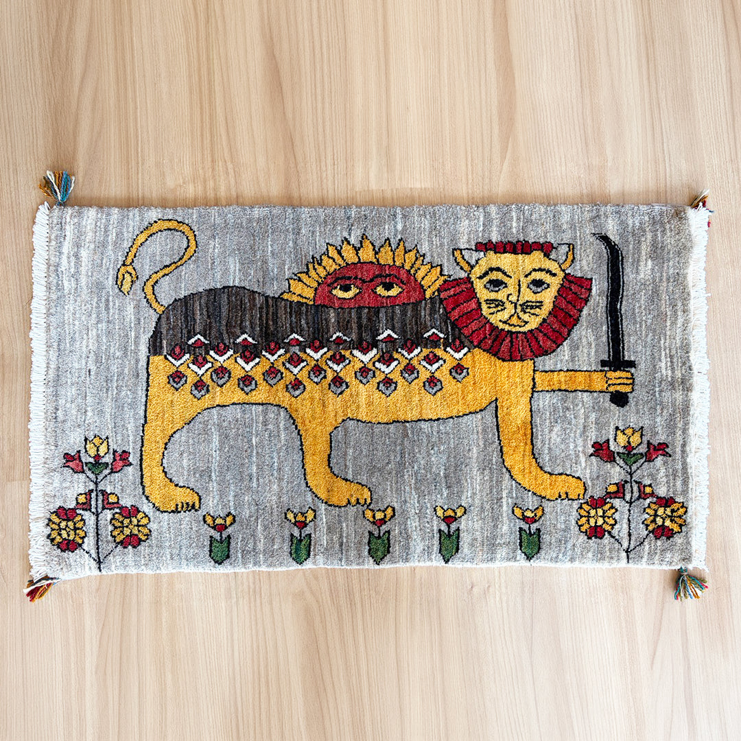 ギャッベ イラン産<br>玄関マットサイズ 112×63