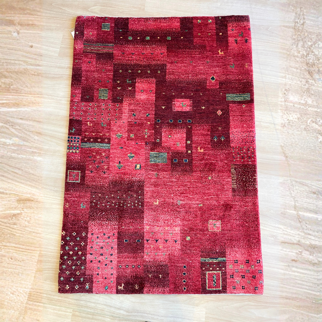 ギャッベ イラン産<br>玄関マットサイズ 132×88