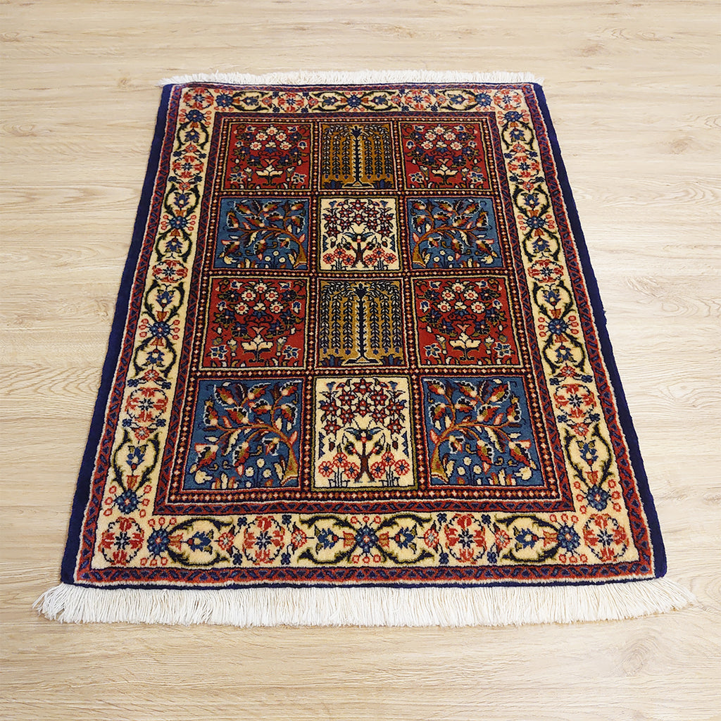 ペルシャ絨毯<br>イラン ムード産<br>玄関マットサイズ 90×60