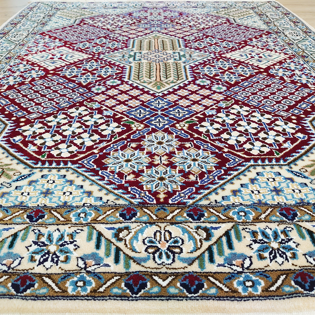 ペルシャ絨毯 イラン ナイン産<br>玄関マットサイズ 115×92