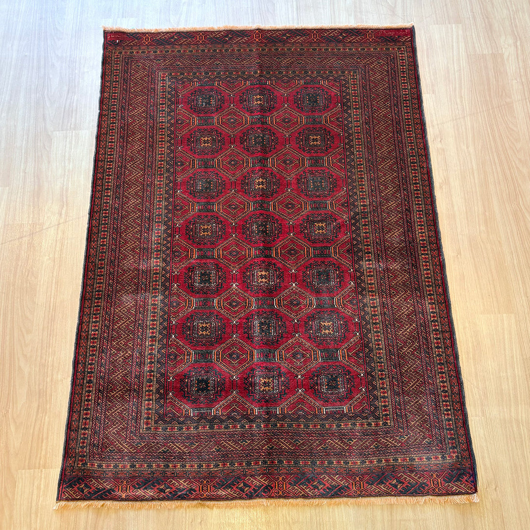 トライバルラグ<br>イラン産 バルーチ<br>リビングサイズ 185×135