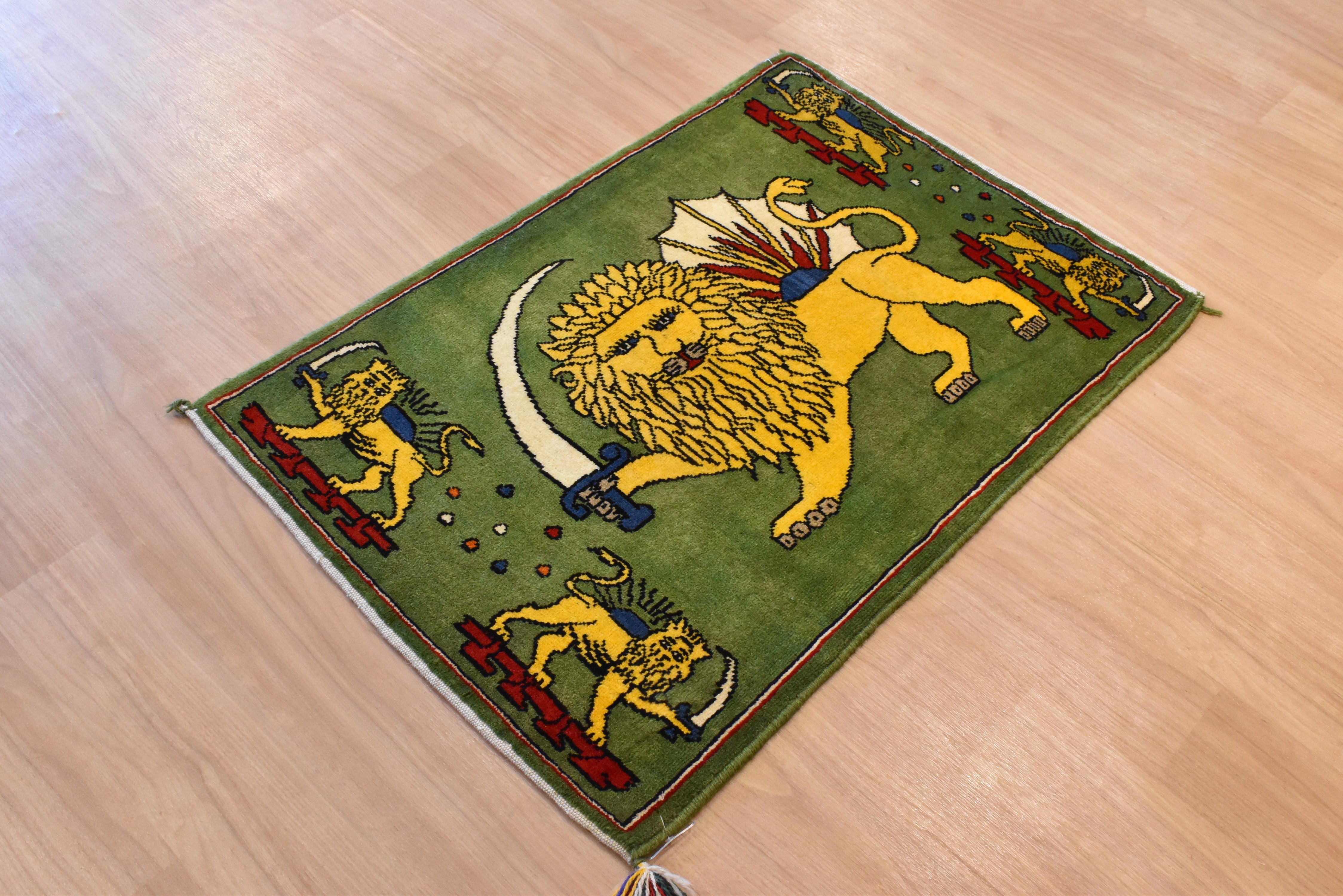 ギャッベ イラン産 座布団サイズｻｲｽﾞ:約45×45【商品番号：2631】