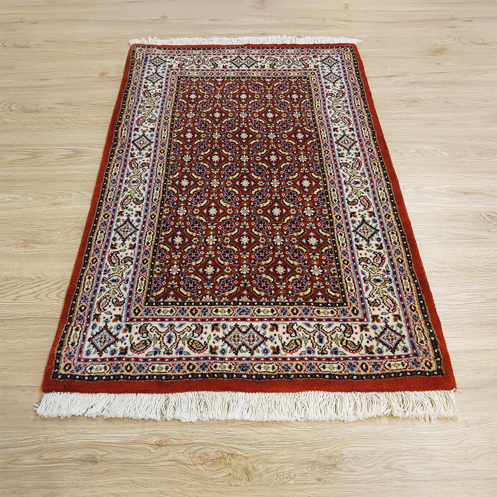 ペルシャ絨毯<br>イラン ムード産<br>玄関マットサイズ 90×60