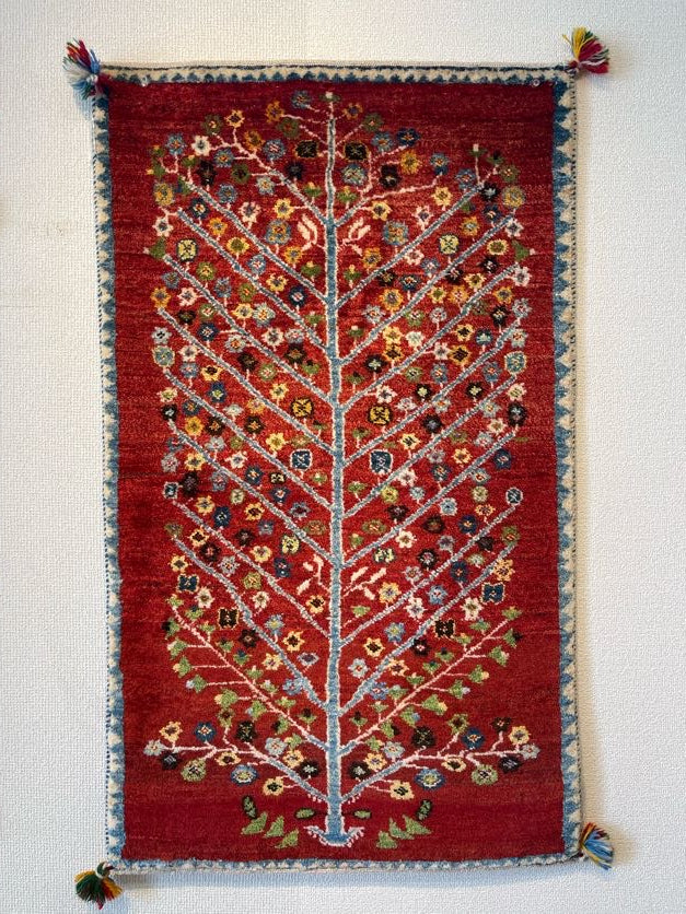 イラン製ギャッベ 玄関マットサイズ (61×83) ギャッベ イラン産玄関マットサイズ 104✕61