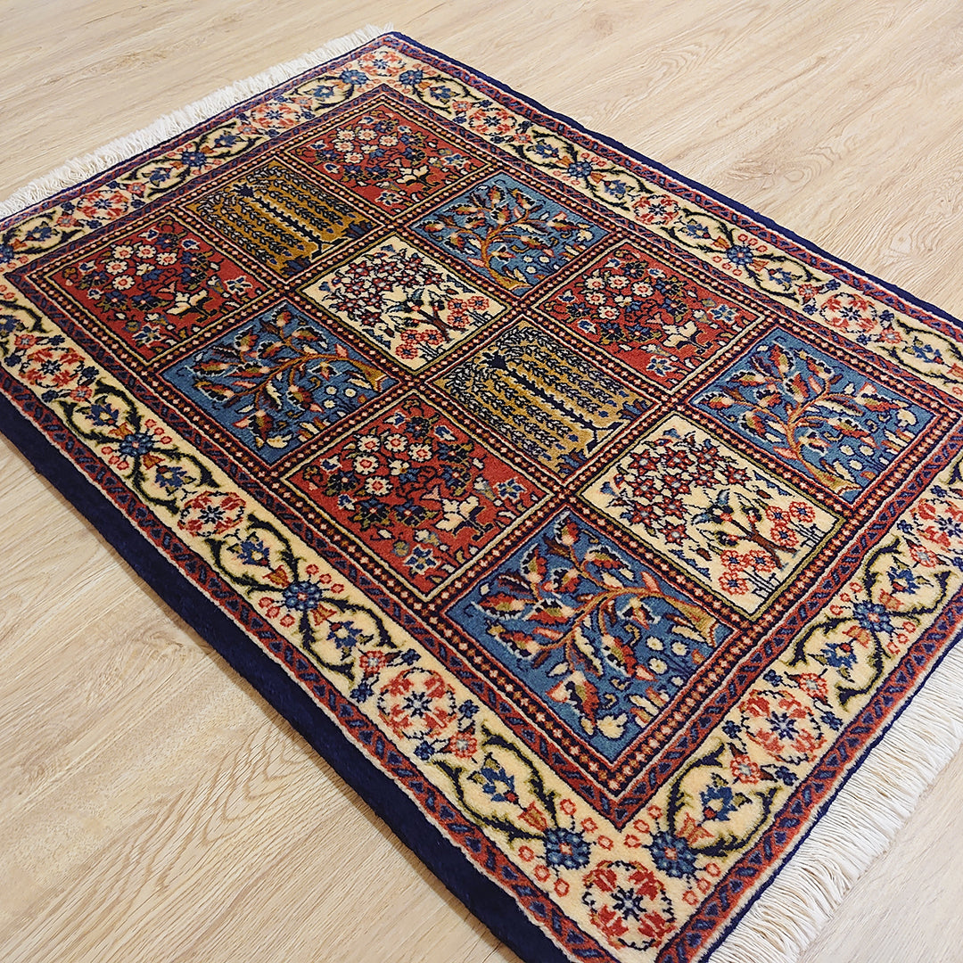 ペルシャ絨毯 イラン ムード産<br>玄関マットサイズ 90×60