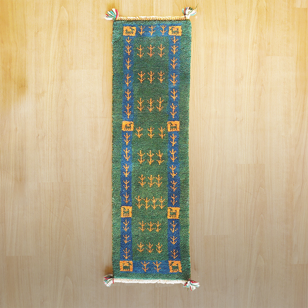 ギャッベ　イラン産 <br>ロングサイズ 119×37