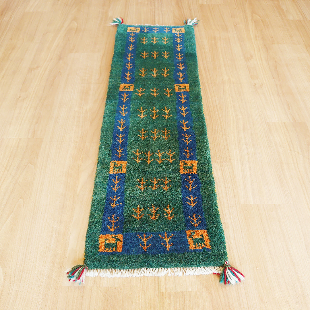 ギャッベ　イラン産 <br>ロングサイズ 119×37