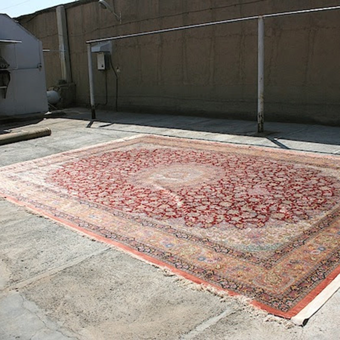 ペルシャ絨毯 イラン ナイン産リビングサイズ 300✕246