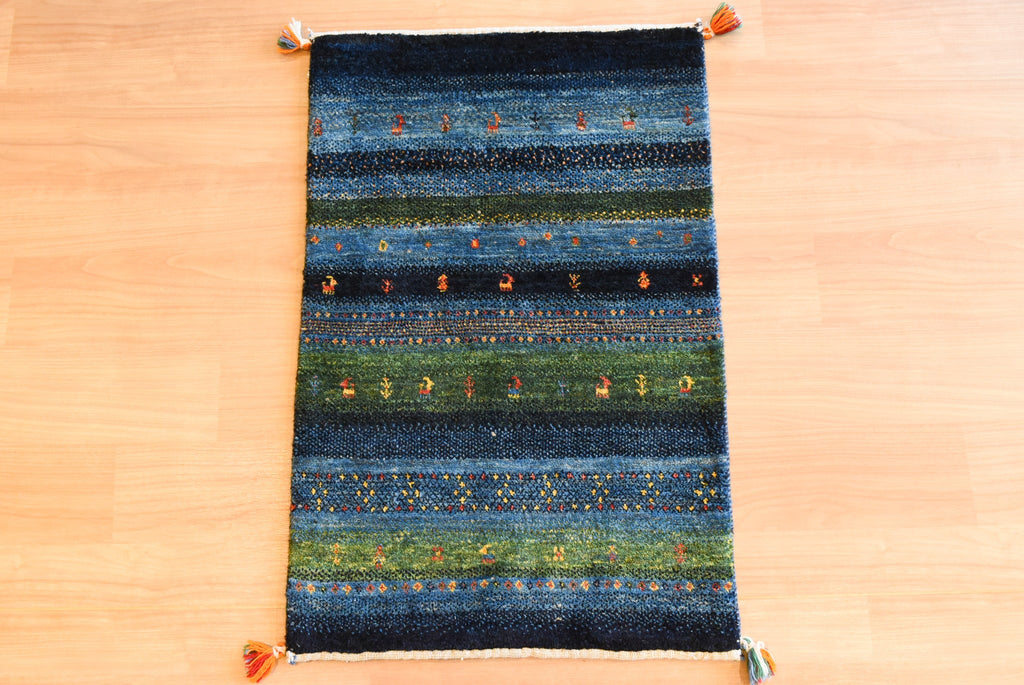 ギャッベ イラン産<br>玄関マットサイズ 64×96