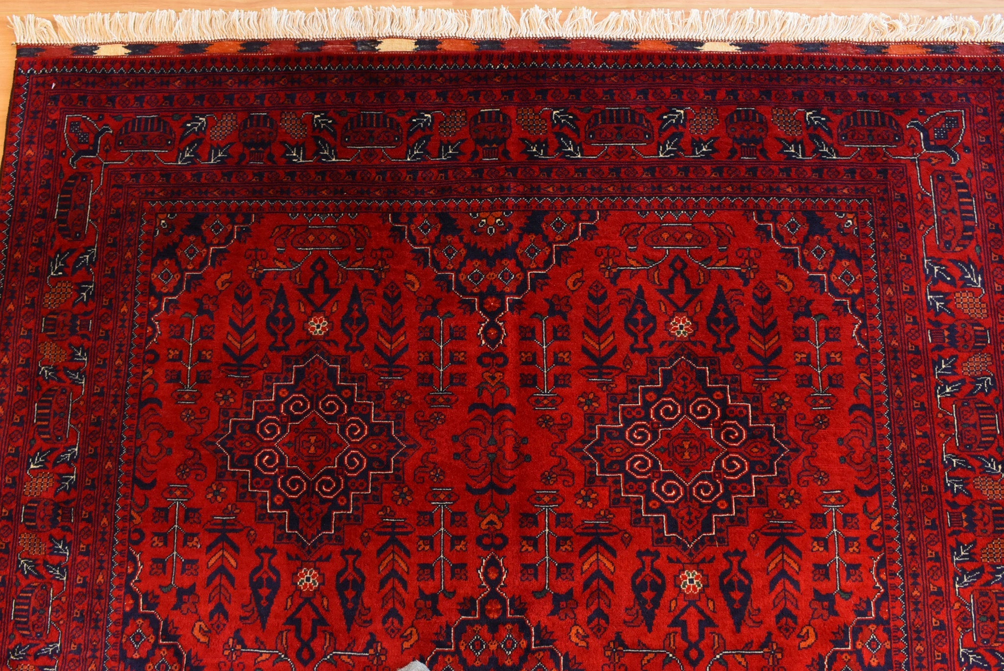 トライバルラグ イラン産 バルーチリビングサイズ 158×197